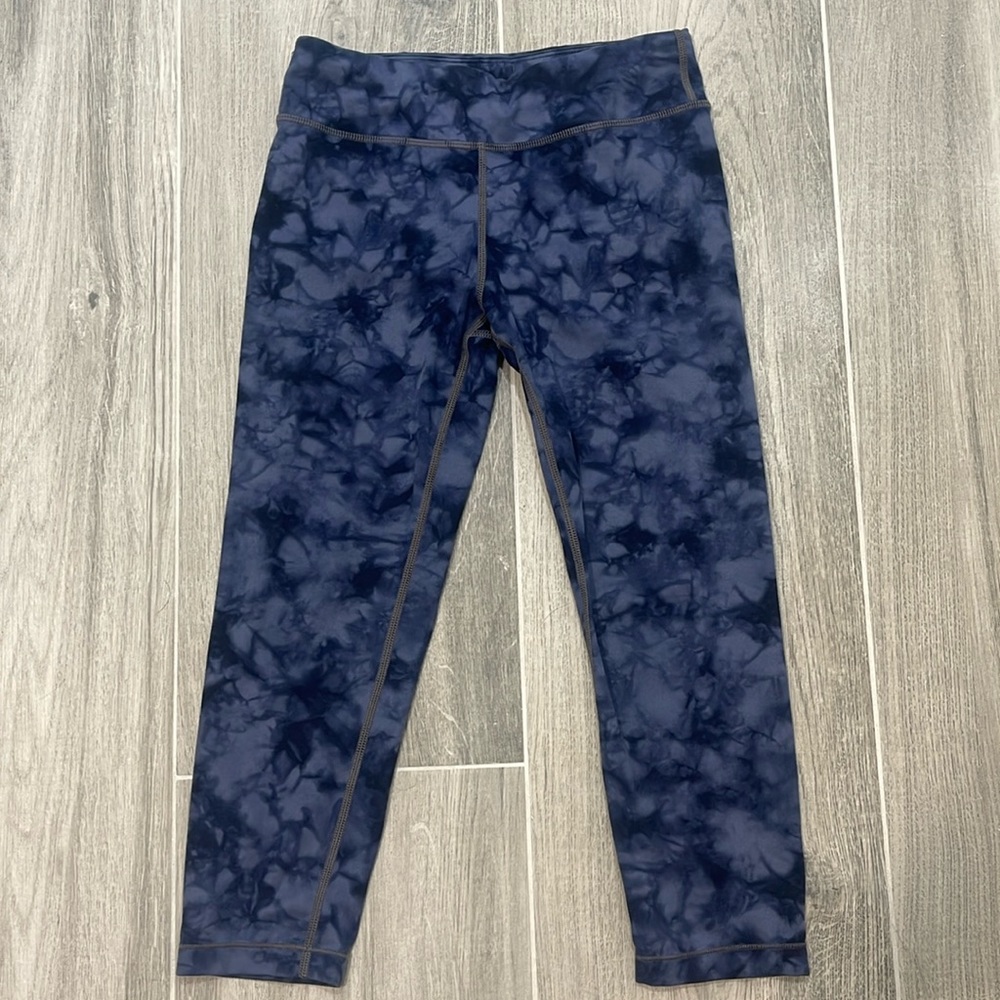 Athleta Kids Navy Tie-Dye Leggings